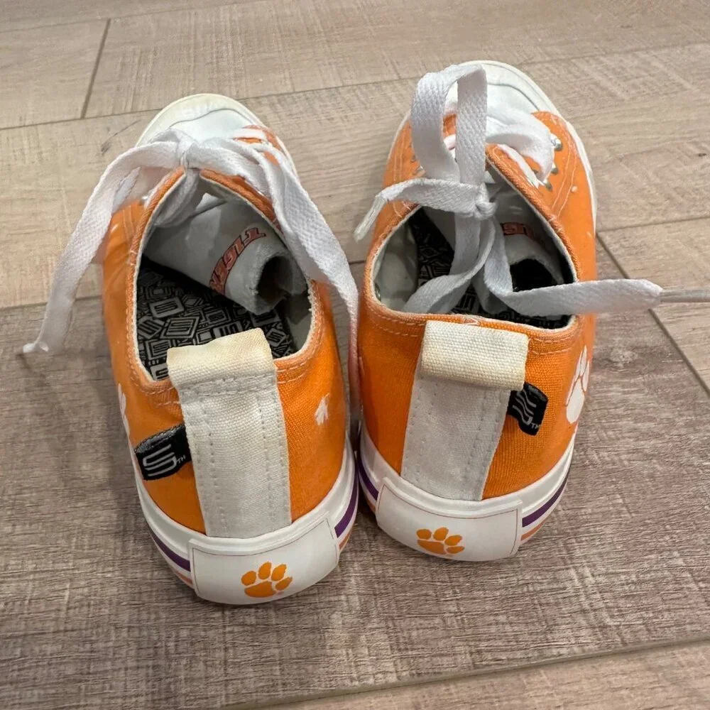 CLEMSON TIGERS WOMENS LOW TOP SNEAKER SHOES SIZE 6M
